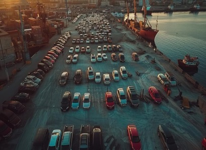 rows imported cars seaport as seen from air_697211 23718 1